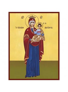 Σετ των 2 Εικόνα Ορθοδοξίας με περίγραμμα χρυσό σε ξύλο Φλαμουρίας  με  βάση Εικόνα ΠΑΝΑΓΙΑ ΜΕ ΧΡΙΣΤΟ, ΟΔΗΓΗΤΡΙΑ, Η ΠΑΝΤΩΝ ΒΑΣΙΛΙΣΣΑ, ΟΛΟΣΩΜΗ Χειροποίητη Ελληνορθόδοξη εικόνα του Ιησού Χριστού, Κρεμαστή πλάκα βυζαντινής τέχνης, χριστιανική τέχνη Διάσταση 