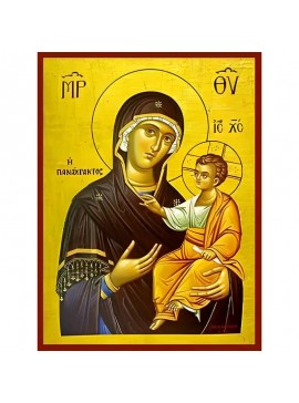 Σετ των 2 Εικόνα Ορθοδοξίας με περίγραμμα χρυσό σε ξύλο Φλαμουρίας  με  βάση Εικόνα ΠΑΝΑΓΙΑ ΜΕ ΧΡΙΣΤΟ, ΟΔΗΓΗΤΡΙΑ, ΠΑΝΑΧΡΑΝΤΟΣ Χειροποίητη Ελληνορθόδοξη εικόνα του Ιησού Χριστού, Κρεμαστή πλάκα βυζαντινής τέχνης, χριστιανική τέχνη Διάσταση 15x11 cm (5,9x4,