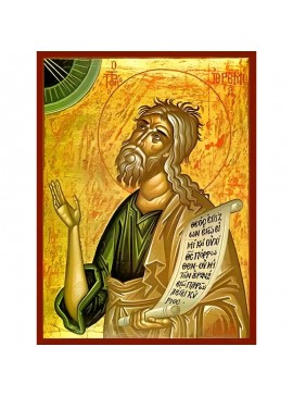 Σετ των 2 Εικόνα Ορθοδοξίας με περίγραμμα χρυσό σε ξύλο Φλαμουρίας  με  βάση Εικόνα ΠΡΟΦΗΤΗΣ ΙΕΡΕΜΙΑΣ Χειροποίητη Ελληνορθόδοξη εικόνα του Ιησού Χριστού, Κρεμαστή πλάκα βυζαντινής τέχνης, χριστιανική τέχνη Διάσταση 15x11 cm (5,9x4,3 ίντσες)  INTRAEK-33775