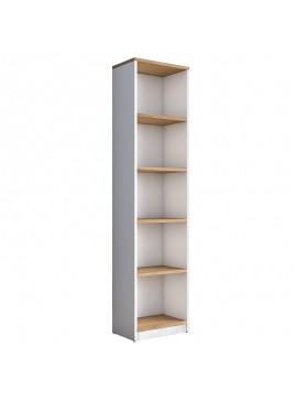 Βιβλιοθήκη Goldie pakoworld λευκό-φυσικό 40x25x161.80εκ 182-000054
