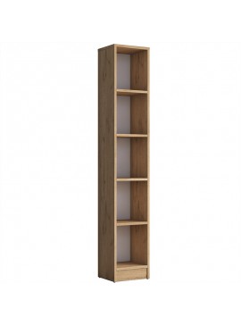 Βιβλιοθήκη Goldie pakoworld φυσικό-λευκό 30x25x170εκ 182-000063