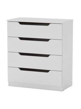 Συρταριέρα Azenor pakoworld 4ων συρταριών λευκό 72x38x83εκ 184-000051