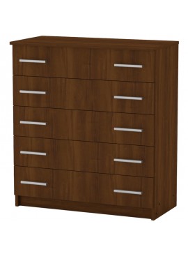 Συρταριέρα Penelope pakoworld 5 συρταριών καρυδί 80.5x38x89εκ 184-000092