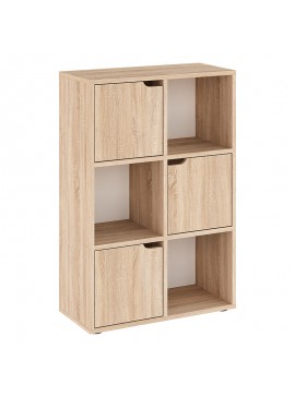 Intrahome Βιβλιοθήκη Bookel Intrahome μελαμίνης σε sonoma απόχρωση 59.5x27.5x89εκ | SKU: INTRAPA-295111212