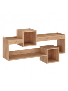 Intrahome Ραφιέρα τοίχου Shellie Intrahome μελαμίνης σε oak απόχρωση 120x28x65εκ | SKU: INTRAPA-295111216