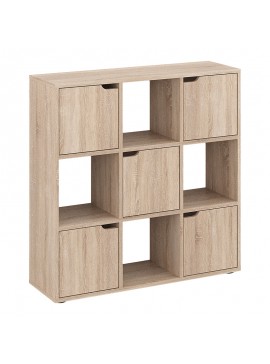 Intrahome Βιβλιοθήκη Bookel Intrahome σε sonoma απόχρωση 88.5x27.5x89.3εκ | SKU: INTRAPA-295111223
