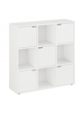 Intrahome Βιβλιοθήκη Bookel Intrahome σε λευκή απόχρωση 88.5x27.5x89.3εκ | SKU: INTRAPA-295111224