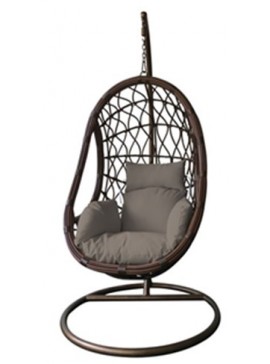 ΚΡΕΜΑΣΤΗ ΠΟΛΥΘΡΟΝΑ  ΜΕ ΡΕ RATTAN ΠΑΓΟΥ ME ΒΑΣΗ ΚΑΙ ΙΣΤΟ ΜΕΤΑΛΛΙΚΟ  ΣΕ ΑΝΘΡΑΚΙ ΧΡΩΜΑ velco-184-6164