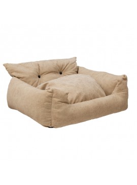 Καναπές κρεβάτι σκύλου PWC-0079 pakoworld μπεζ 70x65x45εκ 188-000072