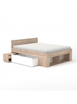 Κρεβάτι Rico Διπλό με Aποθηκευτικό Xώρο Σονόμα-Λευκό 160x200cm TO-RIC160