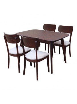 Bluimis ΣΕΤ ΤΡΑΠΕΖΑΡΙΑ PAOLA 1101 IN + BRITTANY 1040 IN WALNUT BL-400-11-023