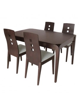 Bluimis ΣΕΤ ΤΡΑΠΕΖΑΡΙΑ EMMA 1018 IN + MELODY 1023 IN WALNUT BL-400-11-007