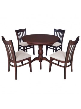 Bluimis ΣΕΤ ΤΡΑΠΕΖΑΡΙΑ AMELIA 1020 IN + NATALIE 1027 IN WALNUT BL-400-11-003