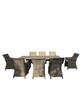 Bluimis ΣΕΤ ΤΡΑΠΕΖΑΡΙΑ ΚΗΠΟΥ WICKER - RATTAN SANTA 5121 G + 5450 G BL-200-01-013