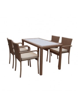 Bluimis ΣΕΤ ΤΡΑΠΕΖΑΡΙΑ ΚΗΠΟΥ WICKER - RATTAN MAJESTIC BL-200-01-000