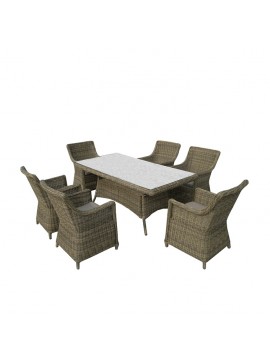 Bluimis ΣΕΤ ΤΡΑΠΕΖΑΡΙΑ ΚΗΠΟΥ WICKER - RATTAN SANTA 5121 G + 5122 G BL-200-01-002