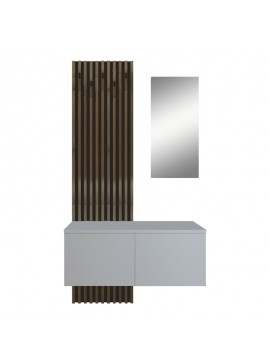 Έπιπλο εισόδου Arika pakoworld λευκό-sonoma 100x37x199.5εκ 192-000034
