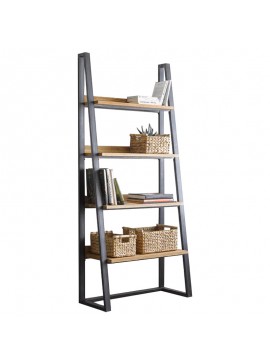 Intrahome Βιβλιοθήκη CARPATHIANRA Intrahome καρυδί-μαύρο 75x36x185εκ | SKU: INTRAPA-208111175