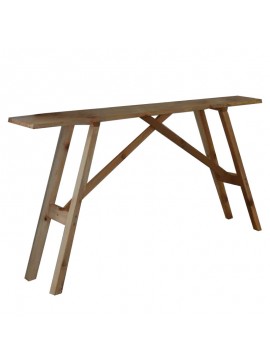 Κονσόλα Roosevelt pakoworld καρυδί ξύλο πεύκου 35mm καρυδί 119x29x80εκ