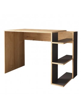 Γραφείο εργασίας Toska pakoworld σε oak- ανθρακί απόχρωση 114x56x76εκ