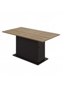 Insi  Trust Τραπέζι επεκτεινόμενο με αποθηκευτικό χώρο 160(200)x89x76εκ. Helvezia Oak / Black   0021.GM96 