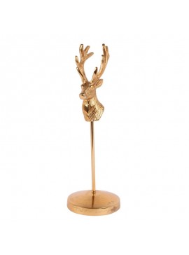 Artekko Deer Διακοσμητικό Μεταλλικό Χρυσό Ελάφι 30cm Mήκος 10 Πλάτος 10 Ύψος 30 Artekko 200-6006
