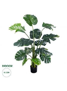 20003 GloboStar®  Artificial Garden MONSTERA PLANT 20003 - Τεχνητό Διακοσμητικό Φυτό Μονστέρα Υ150cm