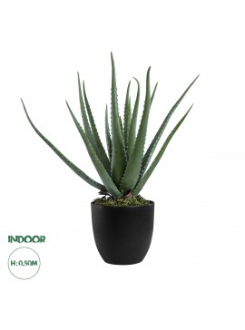 20065 GloboStar®  Artificial Garden ALOE 20065 Τεχνητό Διακοσμητικό Φυτό Αλόη Υ50cm