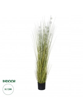 20073 GloboStar®  Artificial Garden ERIOPHORUM ANGUSTIFOLIUM COTTON GRASS 20073 Τεχνητό Διακοσμητικό Φυτό Γρασίδι του Βαμβακιού Υ150cm