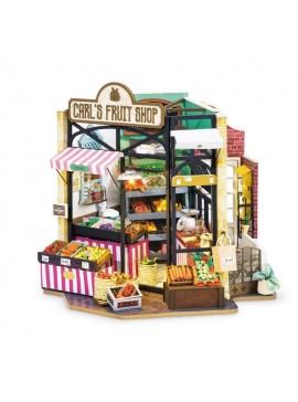 ROBOTIME DG142 Carl’s Fruit Shop – Happy Corner DIY Dollhouse