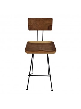 Artekko Munggur Ξύλινο Σαμπό Μπαρ σε Φυσική Απόχρωση με Μαύρο Μεταλλικό Σκελετό (43x40x110)cm Artekko 201-0481