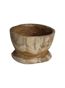 Artekko Woody Ξύλινο Διακοσμητικό Μπολ σε Φυσική Απόχρωση (25x25x13)cm Artekko 201-0482