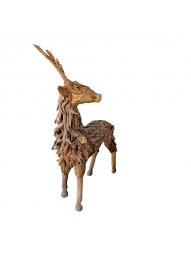 Artekko Munggur Ξύλινο Χειροποιητο Ελάφι σε Φυσική Απόχρωση (150x60x200)cm Artekko 201-0490