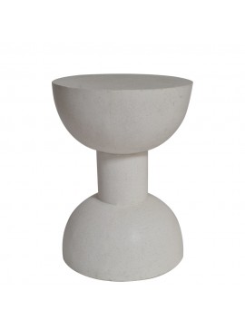 Artekko Solid Λευκό Βοηθητικό Τραπέζι από Terrazzo (51x51x70)cm Artekko 201-0492