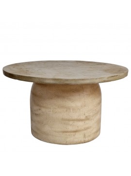 Artekko Solid Μπεζ Πέτρινο Τραπέζι Σαλονιού (100x100x54)cm Artekko 201-0495