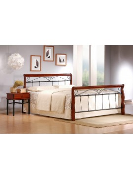 VERONICA bed 160 cm color: ant. cherry/black DIOMMI V-CH-VERONICA_160CM-LOZ DIOMMI-60-21947