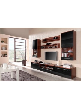 wall unit LUNA plum/black DIOMMI CAMA-LUNA-ŚLIWA/CZARNY POŁYSK DIOMMI-60-19760