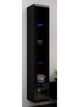 glazed cabinet VIGO WITR. SZKŁO 180 black/black DIOMMI CAMA-VIGO-WITRYNA-SZKŁO-CZARNY/CZARN POŁ DIOMMI-60-20185