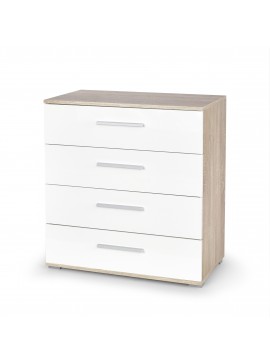 LIMA KM-3 chest, color: sonoma oak / white DIOMMI V-PL-LIMA-KM3-BIAŁY/SONOMA DIOMMI-60-22282