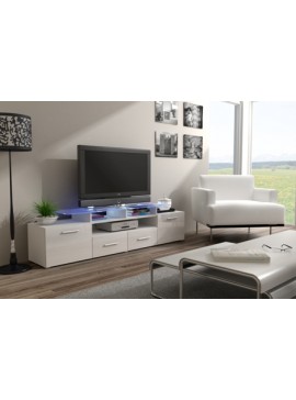 front TV stand EVORA RTV white DIOMMI CAMA-EVORA-RTV-FRONT-BIAŁY POŁYSK DIOMMI-60-19663