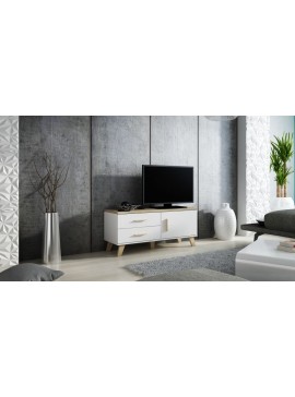 TV stand LOTTA 120 1D2S dimond white/lsonoma oak DIOMMI CAMA-LOTTA-RTV-120-1D2S-BI/DSO DIOMMI-60-19745