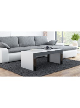 coffe table TESS white/black lath DIOMMI CAMA-TESS-BIAŁY/CZARNA LISTWA DIOMMI-60-20041