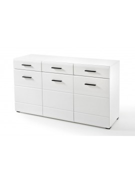  LAUREN KOM/SB chest of drawers (white/white gloss) DIOMMI FUR-LAUREN-BI/BIP-KOM-SB DIOMMI60-20218