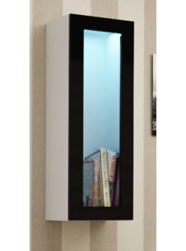 Glazed cabinet VIGO WITR 90 white/black DIOMMI CAMA-VIGO-WITRYNA-90-SZKŁO-BI/CZ DIOMMI-60-20154