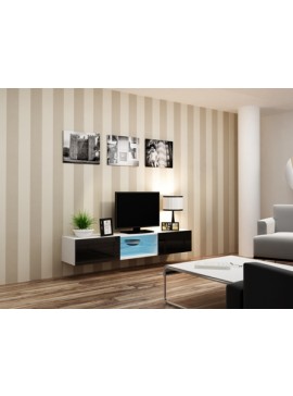TV stand VIGO GLASS fronts- 2 pcs/ black DIOMMI CAMA-VIGO-RTV-GLASS 180 FRONT CZA(2SZT) DIOMMI-60-20132