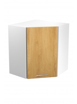 VENTO GN-60/72 corner top cabinet, color: white / honey oak DIOMMI V-UA-VENTO-GN-60/72-D.MIODOWY DIOMMI-60-22929
