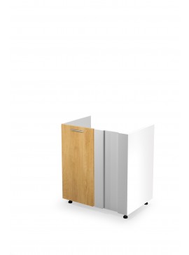 VENTO DK-80/82 corner sink cabinet, color: white / honey oak DIOMMI V-UA-VENTO-DKN-100/82-D.MIODOWY DIOMMI-60-22838
