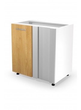 VENTO DN-100/82 corner lower cabinet, color: white / honey oak DIOMMI V-UA-VENTO-DN-100/82-D.MIODOWY DIOMMI-60-22858