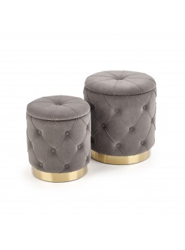 POLLY set of two stools, color: grey DIOMMI V-CH-POLLY-PUFA-POPIEL DIOMMI-60-21682