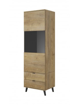 NEST W-2 display cabinet color: lefkas oak / black DIOMMI V-PL-NEST-W-2 DIOMMI-60-22550